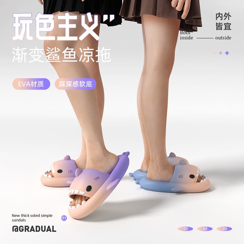 Xăng đan Hình Cá Mập Chống Trượt Cho Người Lớn Và Trẻ Em