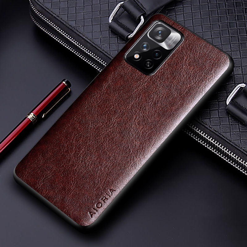Sang Trọng Bao Da Điện Thoại pu Màu Trơn Cho xiaomi redmi note 11 5g note 11 pro plus 5g