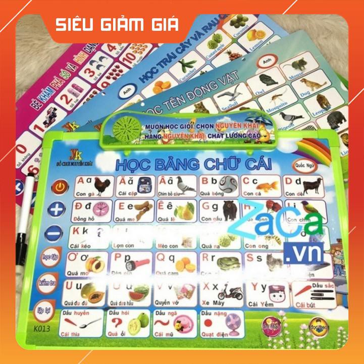 Bảng chữ cái tập đọc điện tử đa năng thông minh 11 mặt cho bé tập đọc