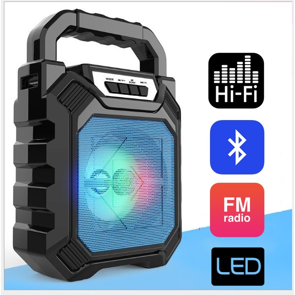 Loa Bluetooth Nghe Nhạc D668 Siêu Hay, Có Led Đổi Màu - FM
