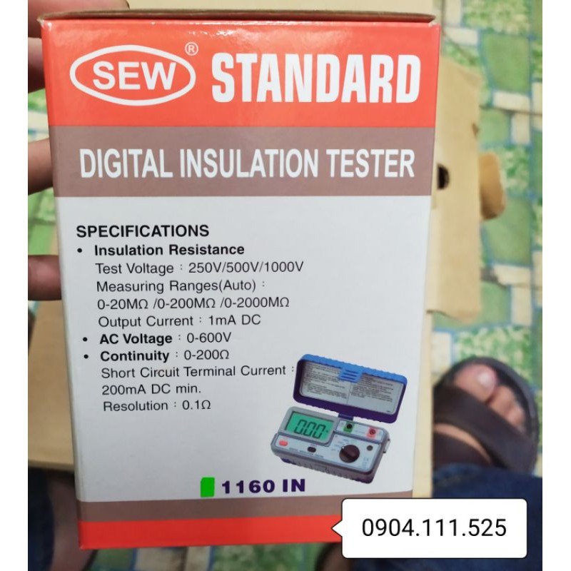 Đồng hồ đo điện trở cách điện hiển thị số SEW 1160 IN