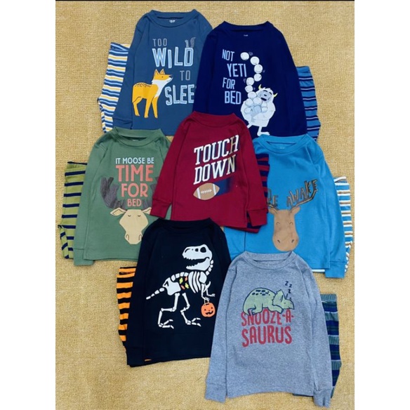 Bộ ngủ dài tay cotton borip nhiều hình Noel, Haloween cho bé trai bé gái xuất dư xịn