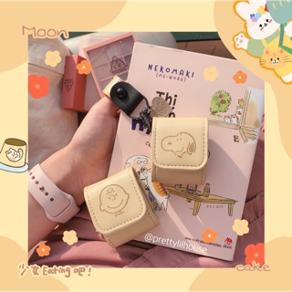 Set Bao da Airpods Pro Snoopy/Charlie + strap ngắn