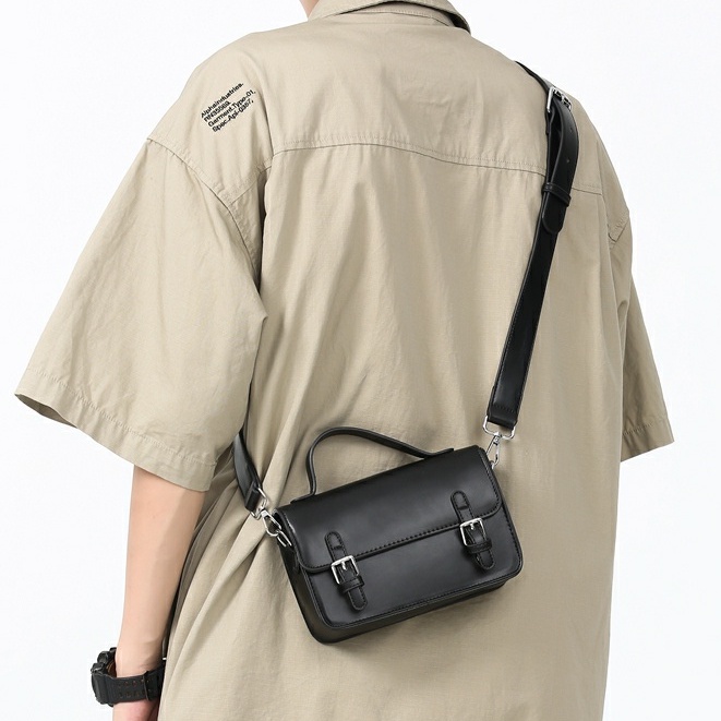 Túi đeo chéo hộp Lucky Studio chất da cao cấp hàng thiết kế kiểu dáng Unisex