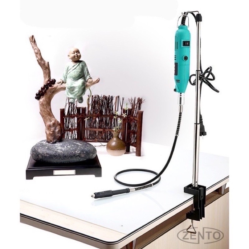 Dây truyền chuyển động máy khoan mài khắc tiện lợi + 4 đầu kẹp Đồng