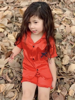Bộ pijama bé gái phi lụa (13-19kg)