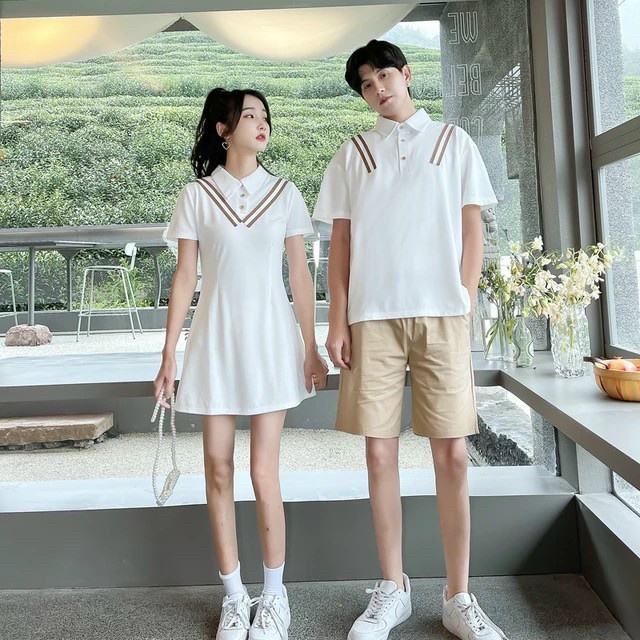 Đồ đôi nam nữ, set váy áo đôi thiết kế phong cách Hàn Quốc, áo cặp chụp hình cưới du lịch đẹp nhất