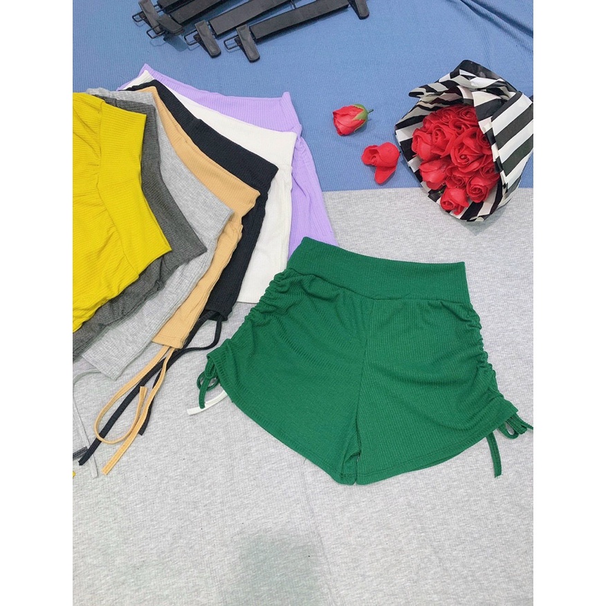 Quần shorts nữ lưng thun rút dây đùi tập gym được  HOT