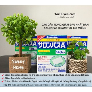 CAO DÁN NÓNG SALONPAS NHẬT BẢN HỘP 140 MIẾNG