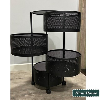 Kệ đa năng xoay tròn thông minh để đồ nhà bếp, kệ rau củ quả đa năng, bánh xe 360 độ - hh_4200