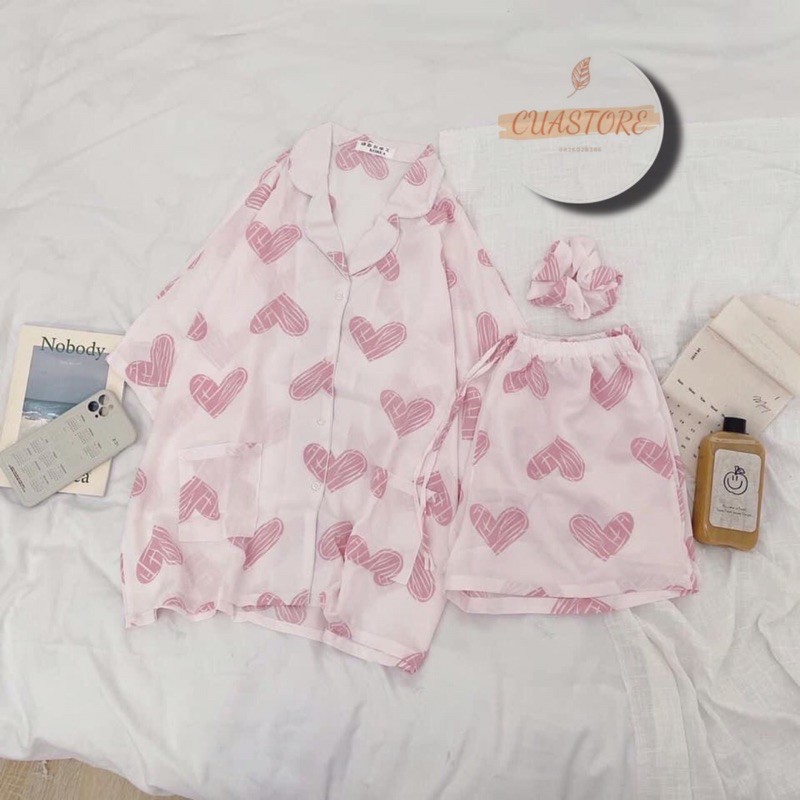 BỘ NGỦ PIJAMA HOẠ TIẾT CHẤT LỤA MANGO