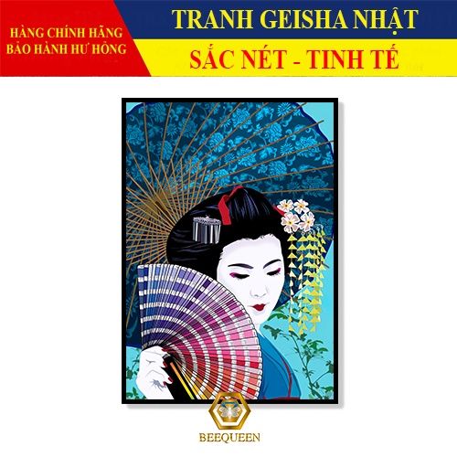 21-40 Mẫu Tranh Geisha Trang Trí Nhà Hàng, Tiệm Xăm Tattoo Phong Cách Nhật Bản Xưa