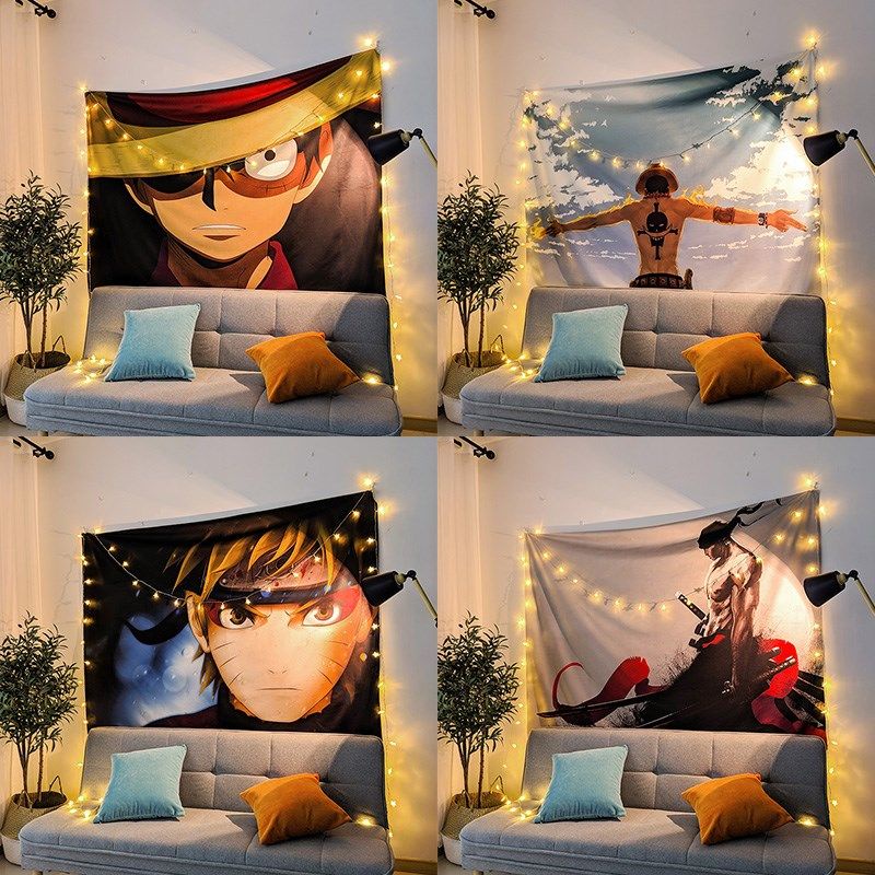 Tấm vải treo tường trang trí in hình nhân vật phim anime One Piece nhiều kiểu tùy chọn | BigBuy360 - bigbuy360.vn