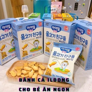 Bánh ăn dặm bánh quy ăn dặm cho bé ildong hàn quốc hình cá cho bé từ 12m+ (Date 2022)