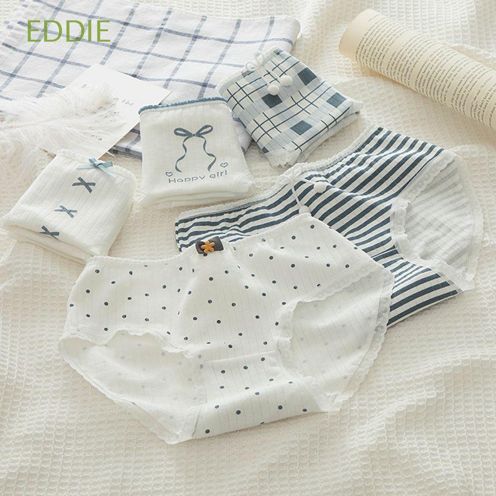 Quần lót cotton mềm mại họa tiết chấm bi phối ren quyến rũ cho nữ