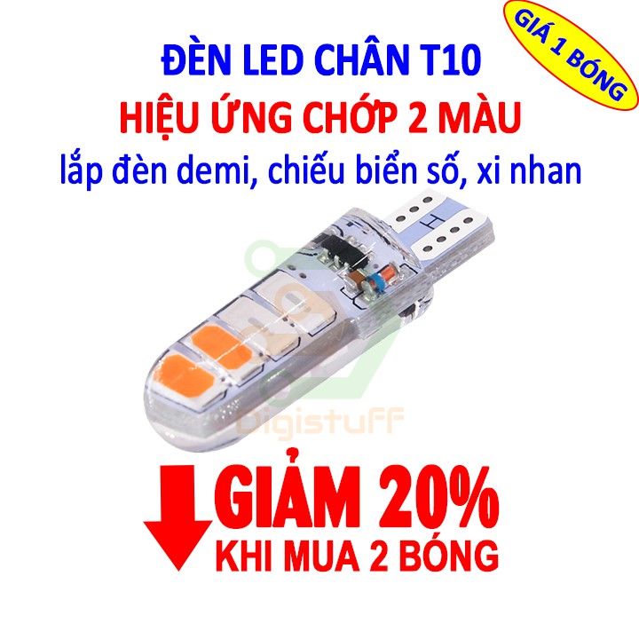 Đèn LED xi nhan demi có hiệu ứng chớp 2 màu - đèn demi đổi màu