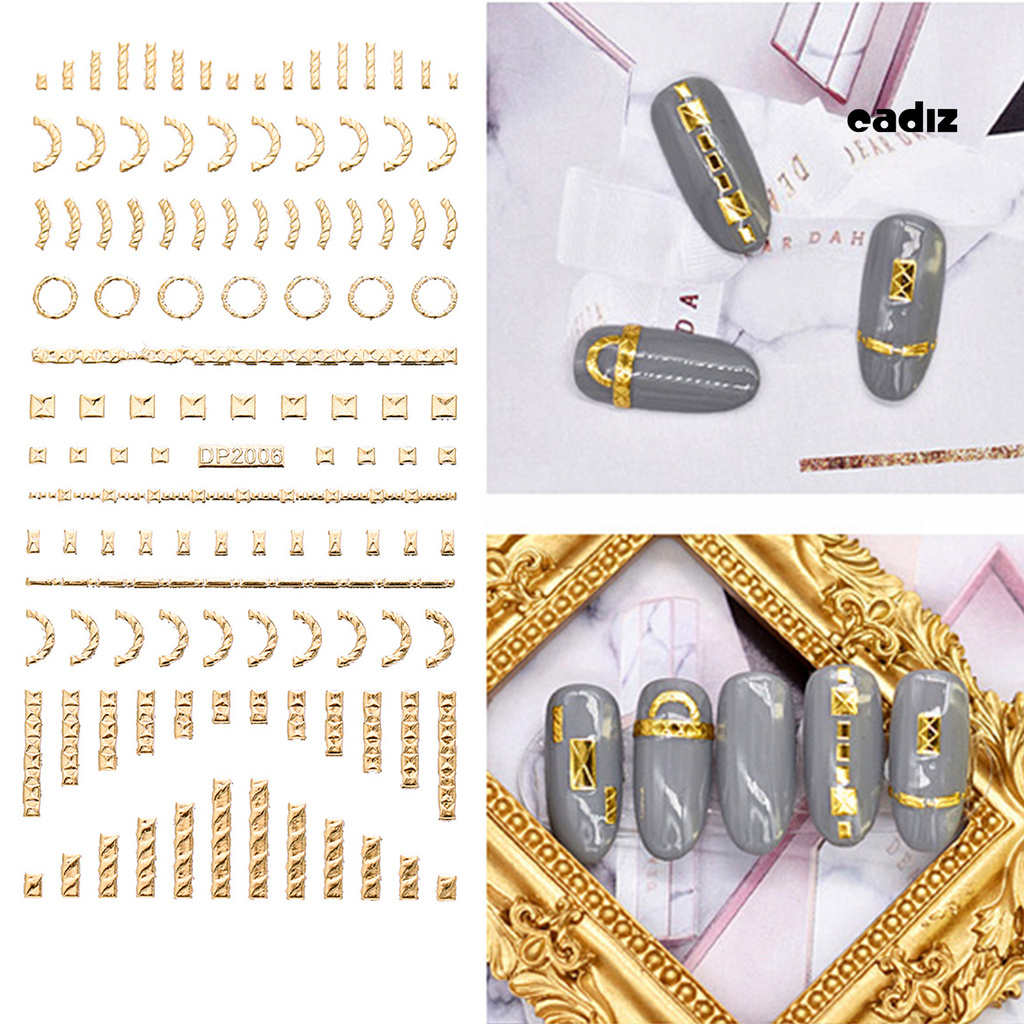 Tấm Sticker Dán Móng Họa Tiết Hình Học Đơn Giản Dành Cho Nữ