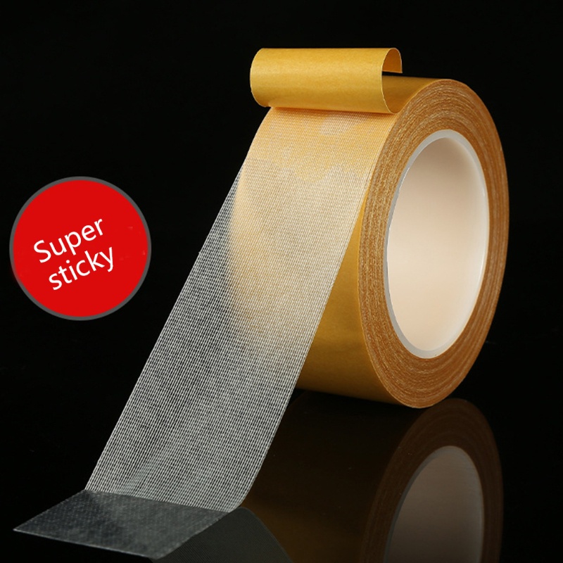 Cuộn Băng Keo Hai Mặt Bằng Vải Lưới Độ Dính Cao Dài 20m