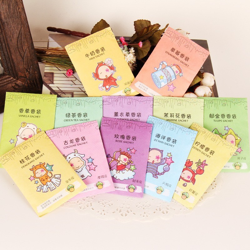 Túi Thơm Mini 12 Cung Hoàng Đạo Để Tủ Quần Áo, Giày Dép