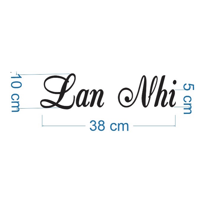 Chữ dán tường, chữ mica làm theo yêu cầu