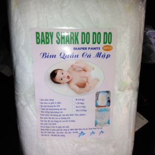 Bỉm quần Baby shark do do do M,L,Xl,XXL 105 miêng