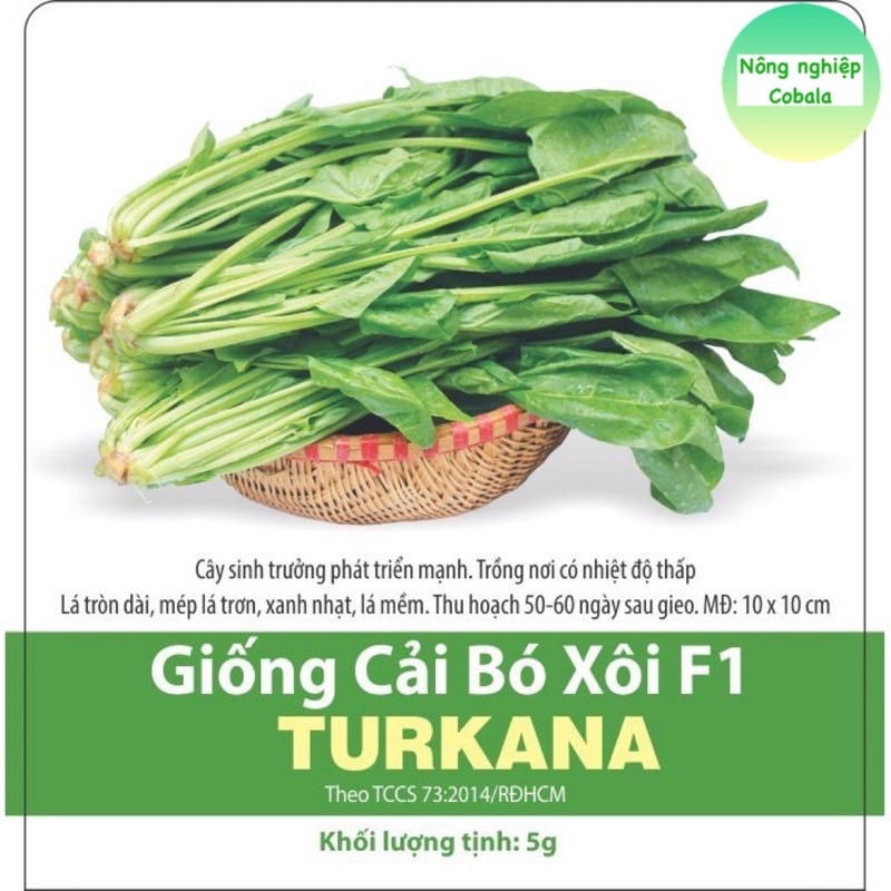 Hạt Giống Cải Bó Xôi (Rau Chân Vịt) Chịu Nhiệt, Dễ Trồng 5gr