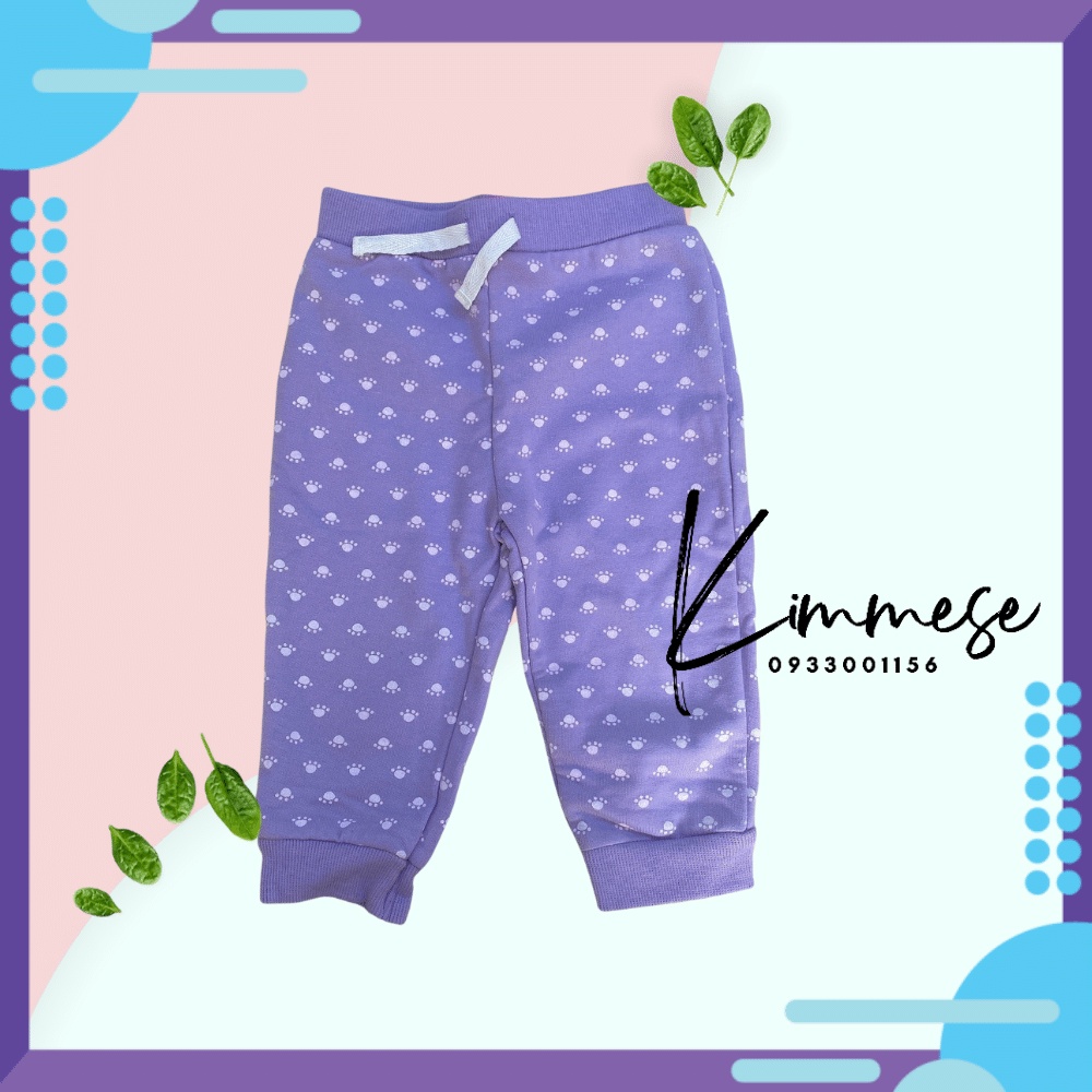 Quần Jogger Nỉ Bé Gái - Tím