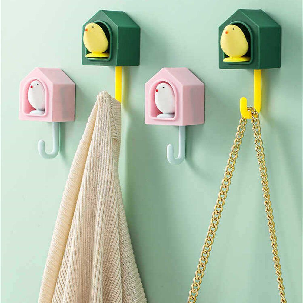 CONOPERY Móc Treo Chìa Khóa Tự Dính Hình Chú Chim Hoạt Hình Đa Năng Sáng Tạo Cho Nhà