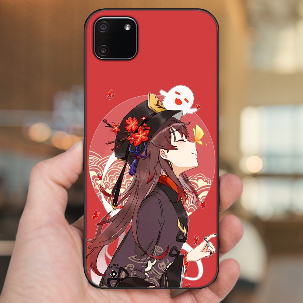 Ốp lưng Realme C11 2020 viền đen in hình Hutao Genshin Impact