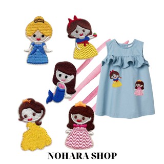 Miếng Sticker ủi, hình dán vải trang trí hình 5 công chúa Disney nổi tiếng