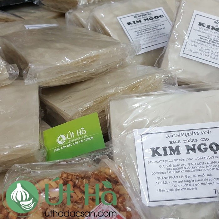 Bánh Tráng Gạo Kim Ngọc Bịch Quảng Ngãi Bịch 500gr  Thủ Công Truyền Thống Bánh Dày Ngon Hết Ý - Út Hà Đặc Sản