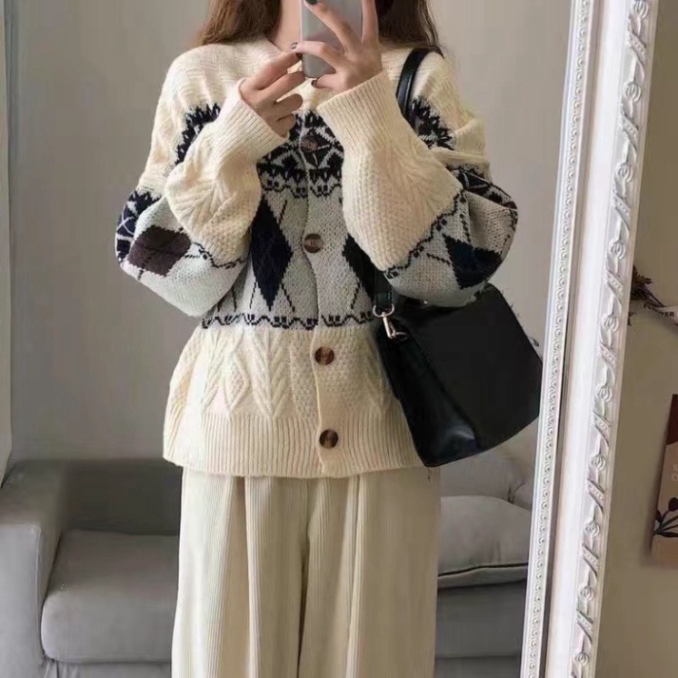 Cardigan Len Taobao Nữ, Áo Khoác Cardigan Len Kiểu Hàn Chất Đẹp Dày Dặn Hàng Quảng Châu Hot trend