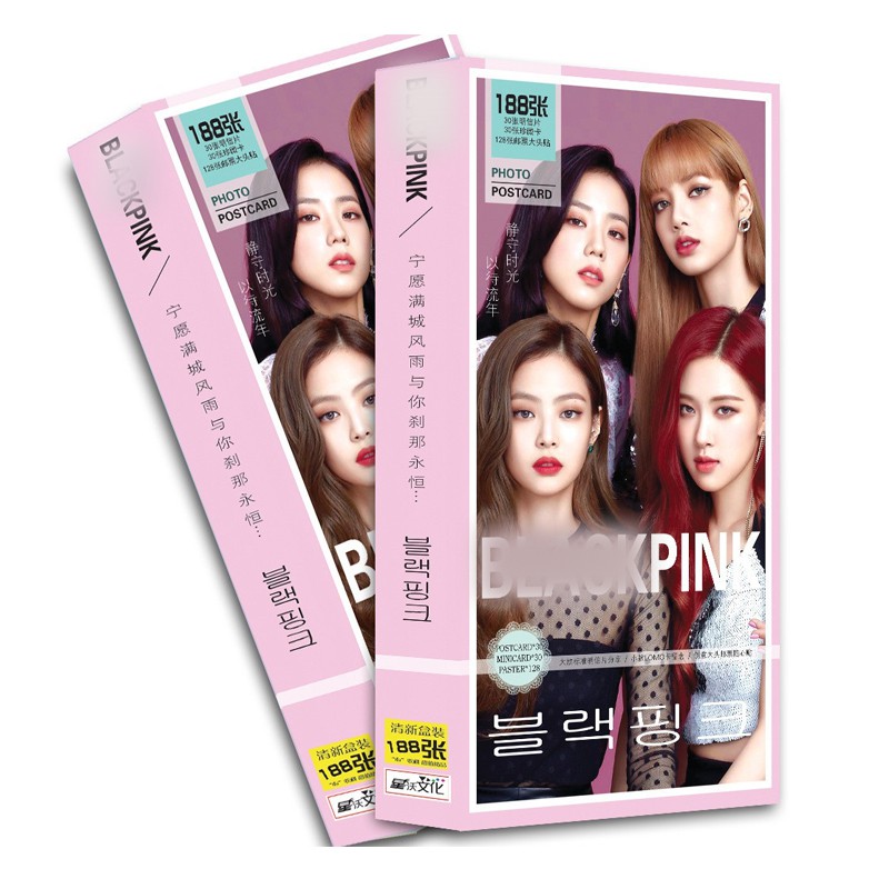 Postcard Blackpink hộp ảnh bộ ảnh có ảnh dán + lomo + postcard bưu thiếp