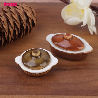 Bộ Nồi Nấu Ăn mini Bằng Sứ Đáng Yêu Trang Trí Nhà Búp Bê