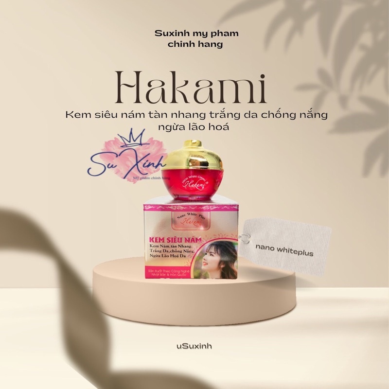 Kem Nám Tàn Nhan Đồi Mồi HAKAMI Nanowhite Plus Giúp Làm Trắng Da Ngừa Nám Se khít Lỗ Chân Lông 30g