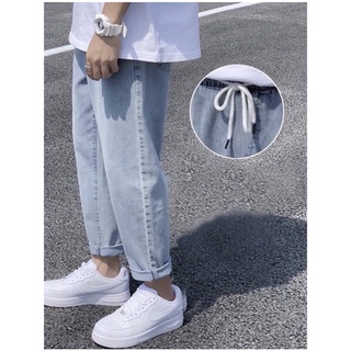 Quần Jean Baggy Ống Suông Nam Nữ Unisex-Kiểu quần Jean Nam Nữ Màu Xanh Sáng