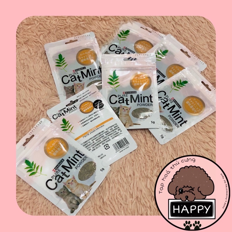 Gói cỏ mèo bạc hà Cat Mint 5g / Túi cỏ bạc hà cho mèo Catnip 5gr - Tạp Hoa Thú Cưng Happy