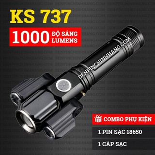 Đen Pin Cầm Tay 3 Pha Siêu Sáng Xoay 360 Độ Tiện Dụng
