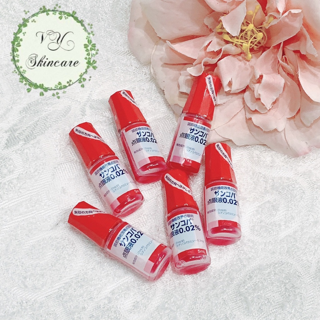 Nước nhỏ mắt Sancoba 0.02% 5ml Nhật Bản - Hỗ trợ người cận thị - Điều tiết chứng mỏi mắt, rối loạn điều tiết