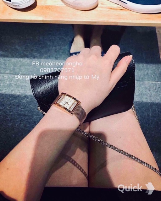 ĐỒNG HỒ NỮ GUESS SQUARE SEXY BACK ROSE GOLD