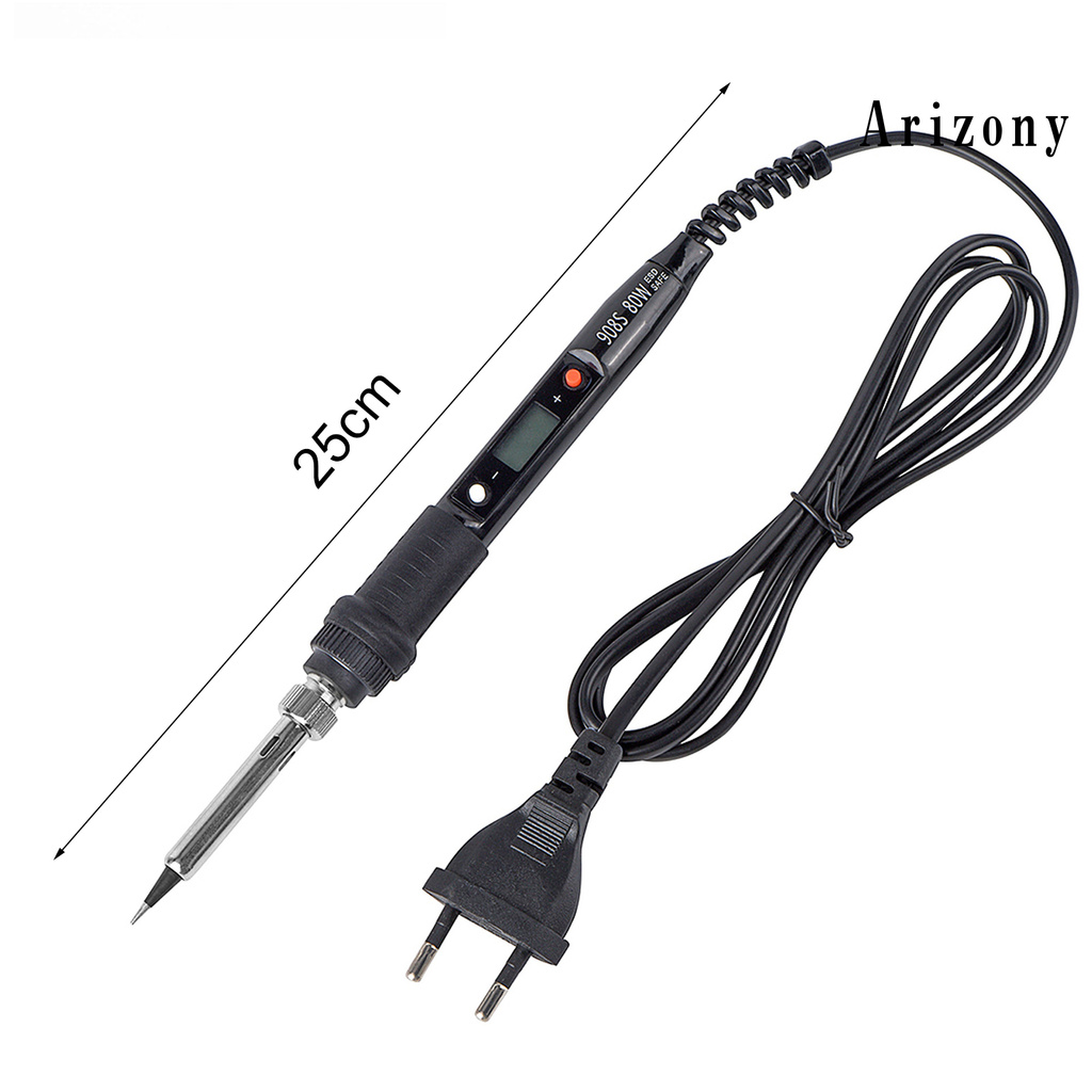 arizony 80W 908S Soldering Iron LCD Display Adjustable Temperature Black Anti-scalding Welding Tips Kit for Welding Circuit Board