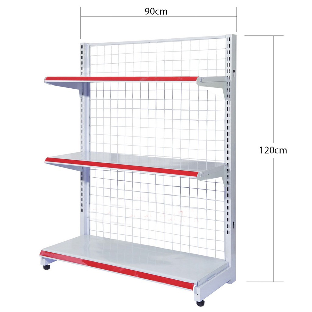 Kệ siêu thị đơn Dài 70,90,120 cm x Cao 120cm x 3 tầng - Lắp Ghép Đa Năng