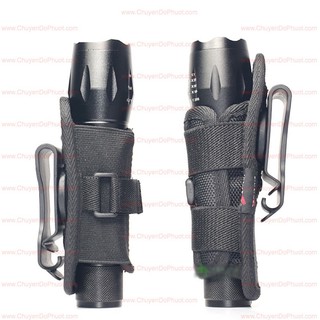 Pát kẹp đèn pin ultrafire xoay 360 đeo balô / nịch lưng
