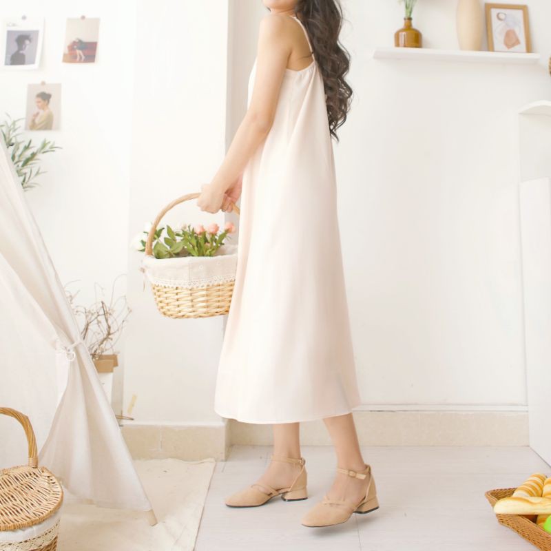 Váy 2 dây Long Cami Dress -  màu trơn Betterista
