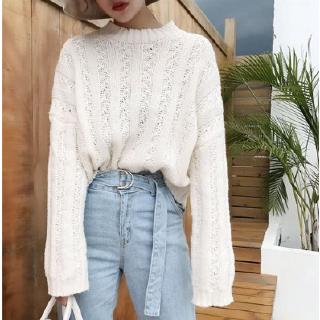 Áo Len Cổ Lọ Màu Trơn