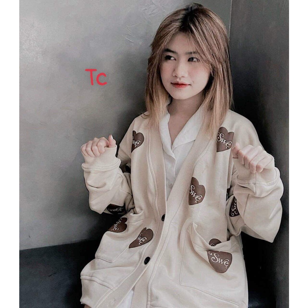 Áo cardigan len nữ form rộng Hàn Quốc, Áo khoác cardigan nữ len mỏng ulzzang AT1 - Maomao | BigBuy360 - bigbuy360.vn