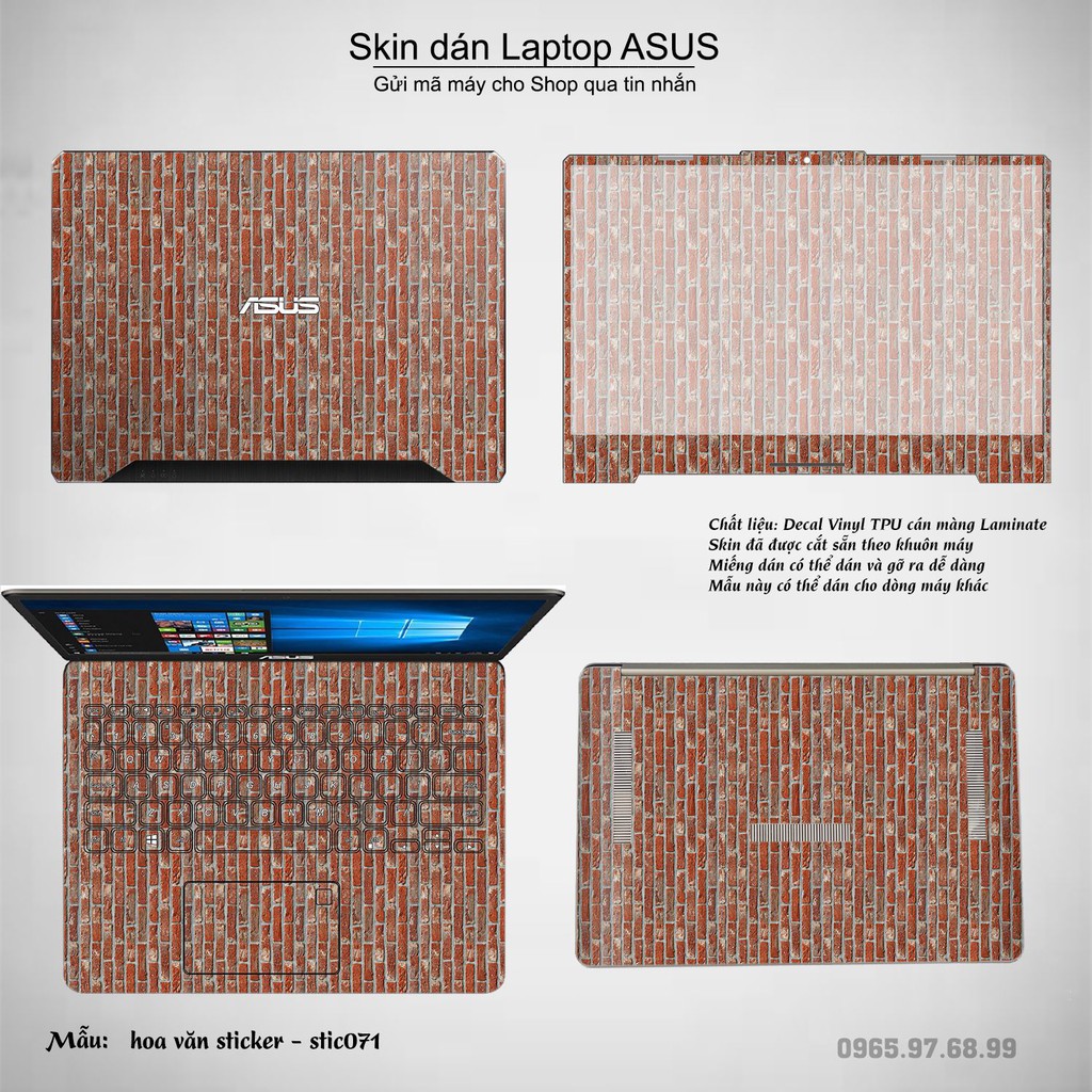 Skin dán Laptop Asus in hình Hoa văn sticker _nhiều mẫu 12 (inbox mã máy cho Shop)