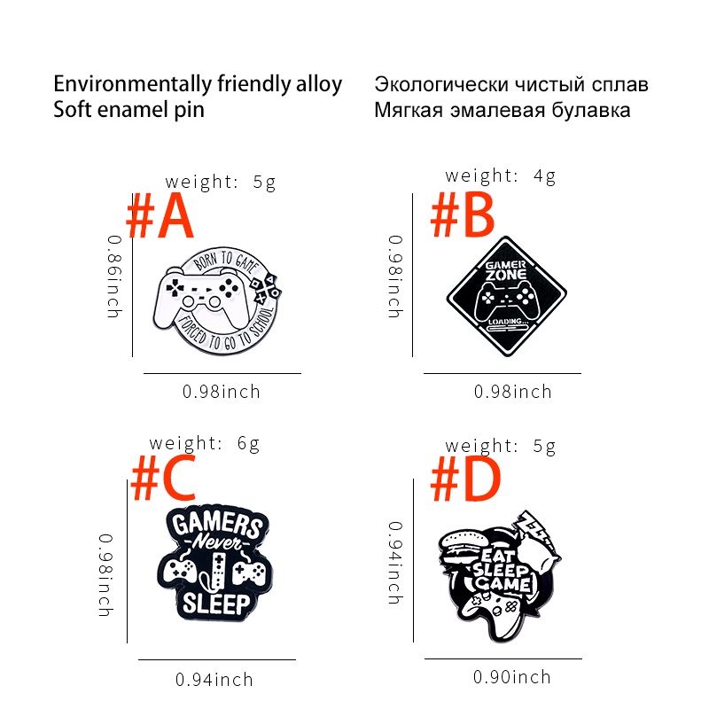 Huy hiệu cài áo bằng kim loại tráng men in chữ Game Player Player Player Player