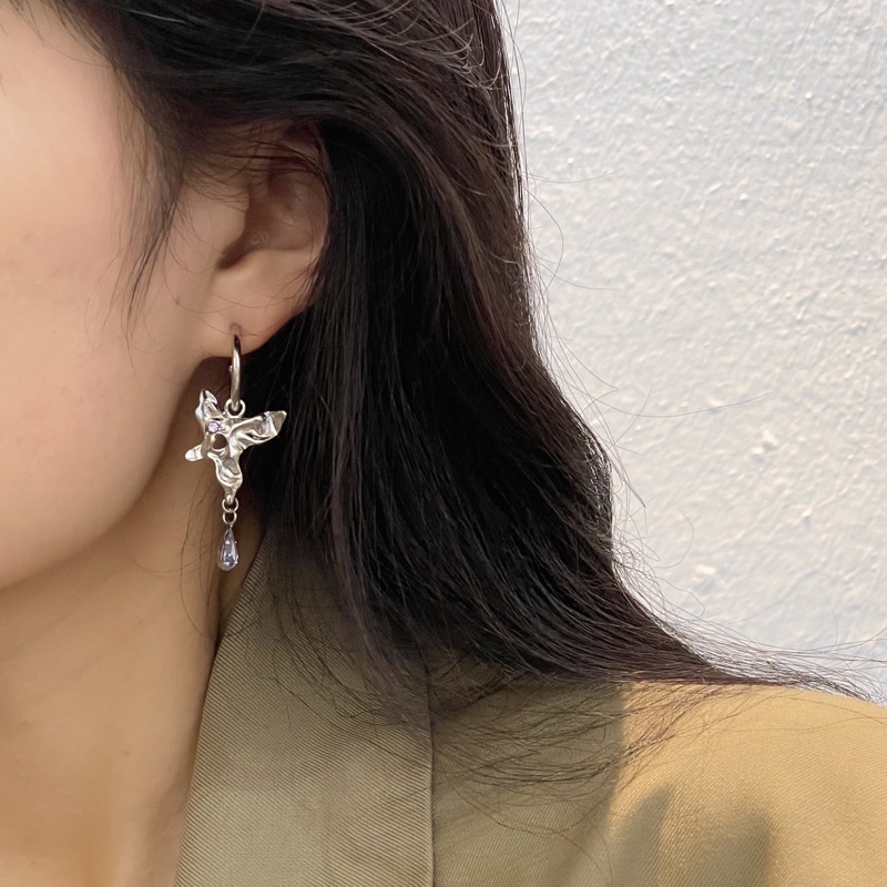 Bông Tai Hình Bướm Dáng Dài Phong Cách Thời Trang retro Dành Cho Nữ