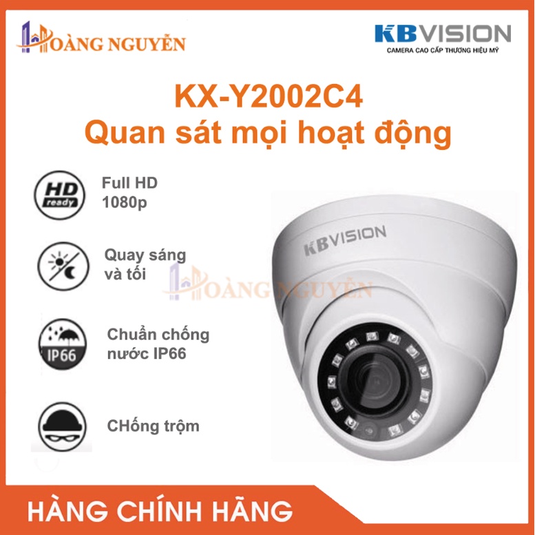 [NHÀ PHÂN PHỐI] Camera HD-CVI Kbvision KX-Y2002C4 (2.0MP)